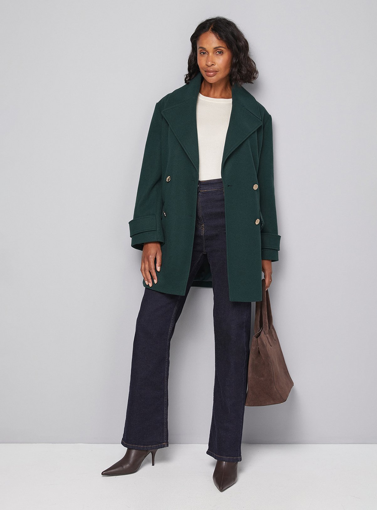 WALLIS Mid Length Double Breasted Coat 8 - Image 2 thumbnail